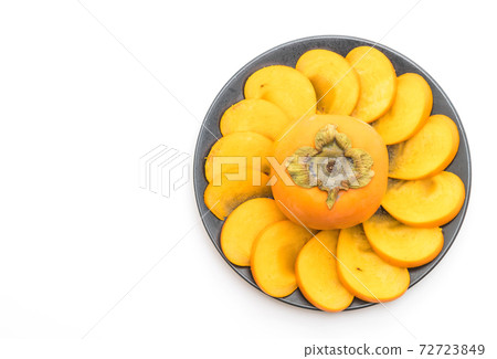 sliced fresh persimmon sliced fresh persimmon 72723849