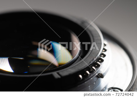 Bayonet lens close-up macro shot of an extension tube. Auto Focus Lens Contacts 72724042