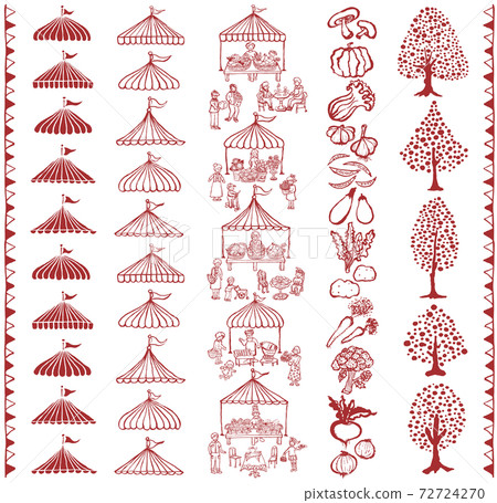 Marche frame vertical line ad illustration Marche frame vertical line ad illustration 72724270