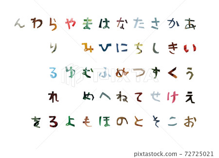 Aiueo made with collage Aiueo made with collage 72725021