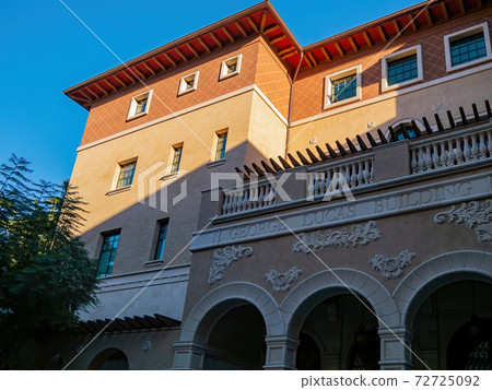 Afternoon sunny view of the USC School of Cinematic Arts 72725092