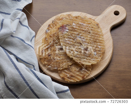 Asian food Jwipo, dried fish crackers 72726303