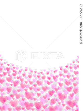 Background illustration with pink hearts of different hues spreading at the bottom of the screen Background illustration with pink hearts of different hues spreading at the bottom of the screen 72726423