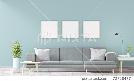 Modern vintage interior of living room - 3D Rendering Modern vintage interior of living room - 3D Rendering 72728477