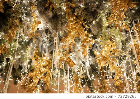 Gorgeous, beautiful, dazzling, golden, Christmas tree, Christmas, Xmas, 72729263