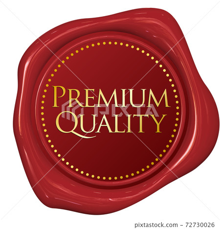 保費質量紅色封蠟風格會徽矢量插圖背景透明 72730026
