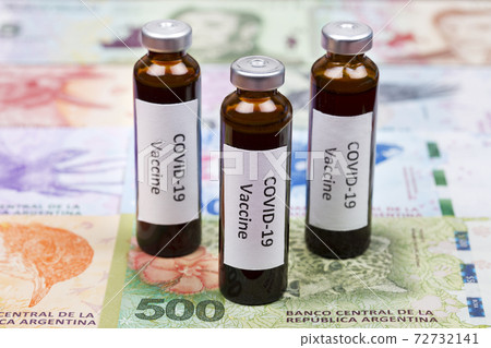 Vaccine against Covid-19 on the background of Argentinian Pesos 72732141