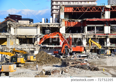 建築拆遷施工現場 建築拆遷施工現場 72732205