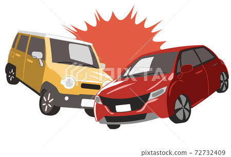Collision light car and ordinary car (no line) Collision light car and ordinary car (no line) 72732409