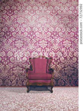 Vintage armchair - 3D render Vintage armchair - 3D render 72732992