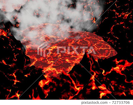Heart of volcano - 3D render Heart of volcano - 3D render 72733706