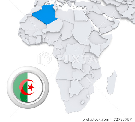 Algeria on Africa map Algeria on Africa map 72733797