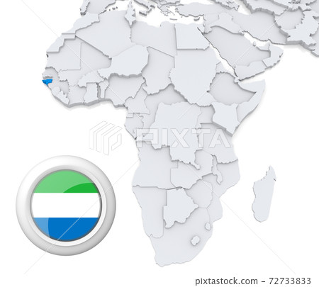 Sierra Leone on Africa map - Stock Illustration [72733833] - PIXTA