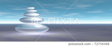 Blue zen - Stock Illustration [72734388] - PIXTA