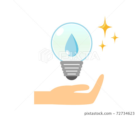 Environment / ecology vector illustration set hand light bulb Environment / ecology vector illustration set hand light bulb 72734623