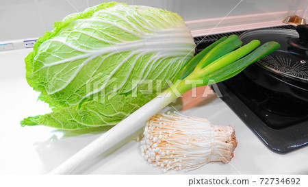 冬季鍋的領先三重奏(白色蔬菜,蔥,enoki)3758 冬季鍋的領先三重奏(白色蔬菜,蔥,enoki)3758 72734692