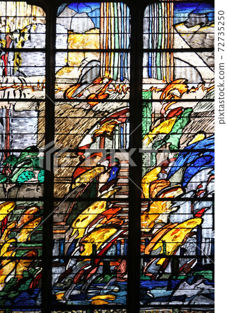 Abstract stained glass, Church of St. Gervais and St. Protais, Paris Abstract stained glass, Church of St. Gervais and St. Protais, Paris 72735250
