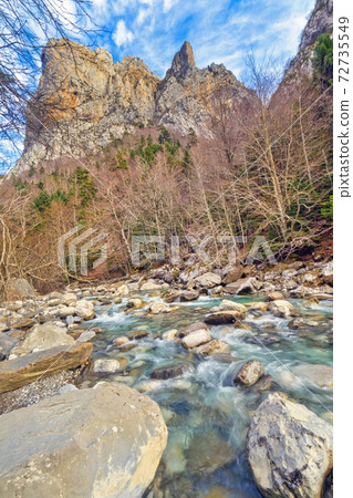 Veral River, Anso Valley, Valles Occidentales Natural Park, Spain Veral River, Anso Valley, Valles Occidentales Natural Park, Spain 72735549