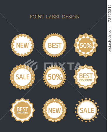 Point label coupon symbol design - Stock Illustration [72735813] - PIXTA