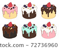 Illustration of a small round cake 72736960