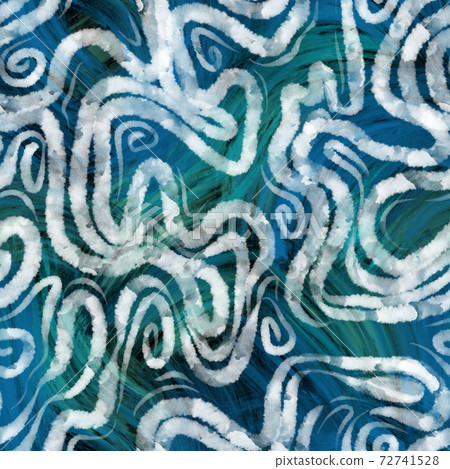 Abstract geometric background. Hand drawn wide curved lines with curls. Watercolor texture. Wriggled stripes. Abstract geometric background. Hand drawn wide curved lines with curls. Watercolor texture. Wriggled stripes. 72741528