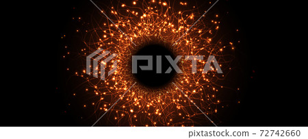 Quantum processing. Deep learning artificial intelligence. Future new technology  for business or science presentation 72742660