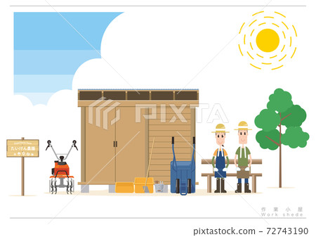 Farm work hut illustration E_01 72743190