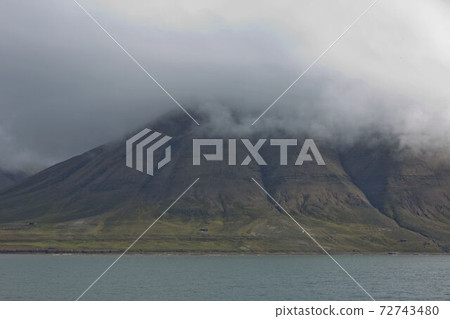Beautiful nature and landscape near Longyearbyen, Spitsbergen  in Norway 72743480