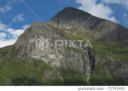 Geiranger fjord, Beautiful Nature Norway. It is a 15-kilometre (9.3 mi) long branch off of the Sunnylvsfjorden, which is a branch off of the Storfjorden (Great Fjord) Geiranger fjord, Beautiful Nature Norway. It is a 15-kilometre (9.3 mi) long branch off of the Sunnylvsfjorden, which is a branch off of the Storfjorden (Great Fjord) 72743495