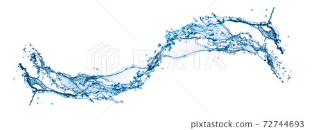 Abstract water splash close-up 72744693