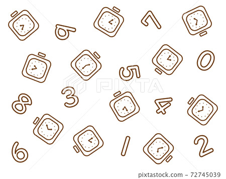 Clock and number background 01 - Stock Illustration [72745039] - PIXTA