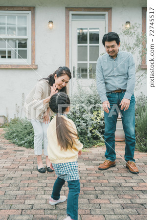 Grandparents taking care of their grandchildren 72745517