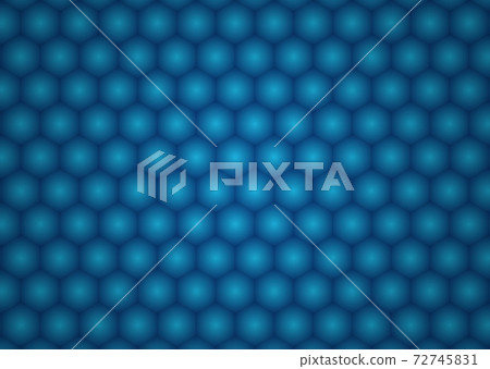 Hexagon shape design honeycomb concept blue light glow design. 72745831