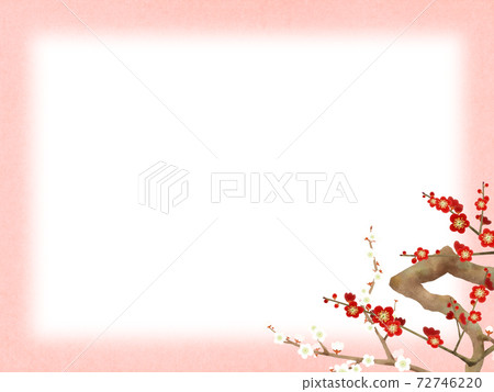 Red and white plum frame-there are multiple variations 72746220