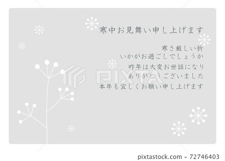 Postcard for winter greetings with a snow scene as a motif Postcard for winter greetings with a snow scene as a motif 72746403