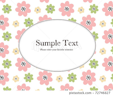 Spring flower pattern background material frame 72746827