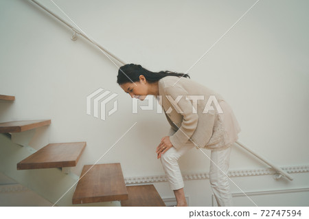 膝蓋酸痛的中年女人 72747594