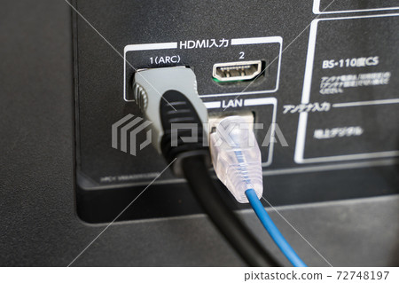 TV HDMI terminal and cable TV HDMI terminal and cable 72748197
