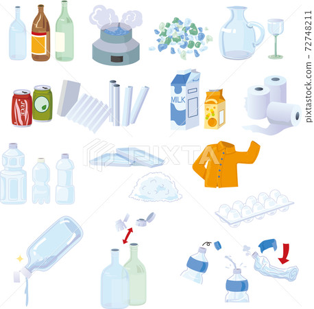 可回收垃圾的插圖集 72748211