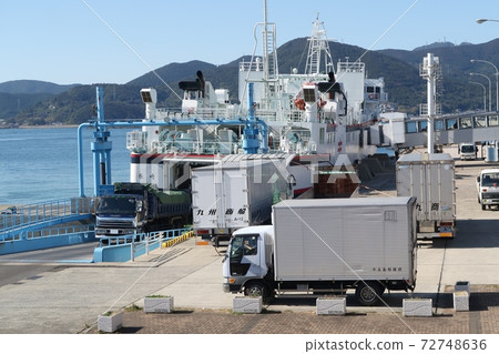 Sea transportation by ferry 72748636