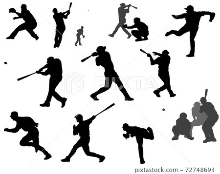 美國職棒大聯盟_剪影_佈景 美國職棒大聯盟_剪影_佈景 72748693