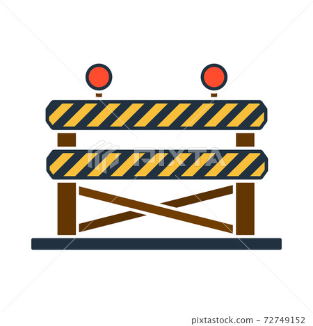 Icon Of Construction Fence Icon Of Construction Fence 72749152