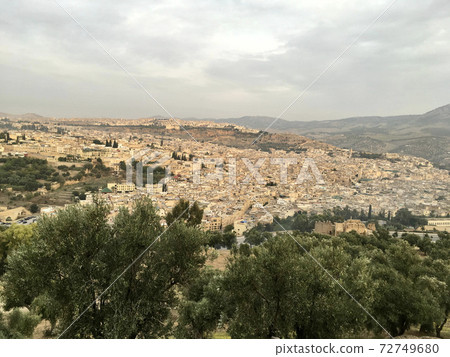 摩洛哥非斯城市景觀全景 72749680