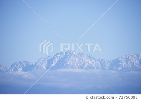 Tateyama mountain range from Kaiwo Maru Park 72750093