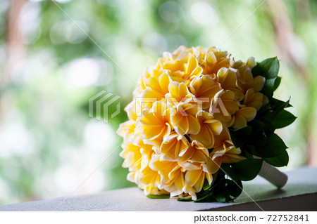 Yellow plumeria wedding bouquet Yellow plumeria wedding bouquet 72752841