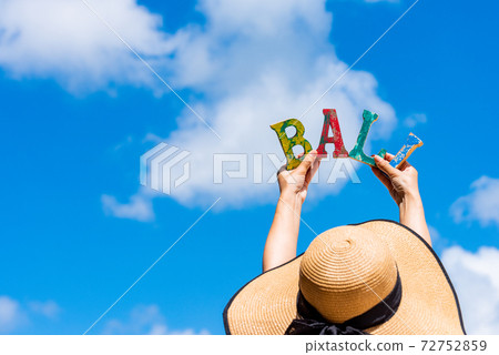 Image of Bali trip Women and blue sky 72752859