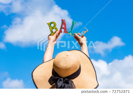 Image of Bali trip Women and blue sky Image of Bali trip Women and blue sky 72752871