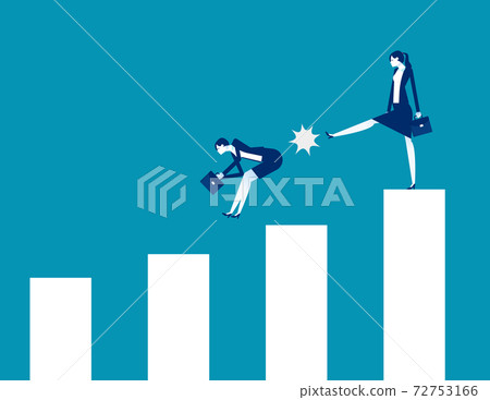 Business punish partnership. Business competition concept Business punish partnership. Business competition concept 72753166