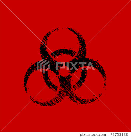 Rubbed biohazard mark vector illustration 72753188
