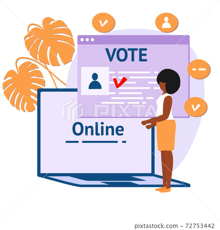 Vote Online Vector People Election E-voting 72753442